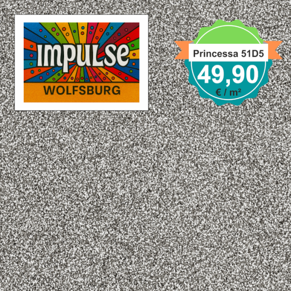 Vorwerk Teppichboden PRINCESSA 51D5 grau – Vorwerk Qualität aus Hameln, klassisches Grau